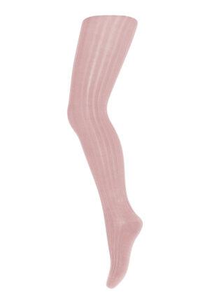 Basic rib strømpebuks - Silver Pink - 100