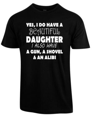 Beautiful daughter fars dag t-shirt - Sort