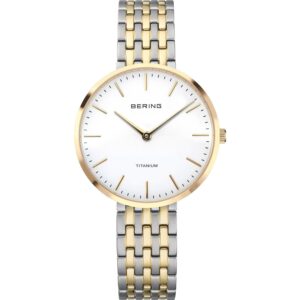 Bering - Titanium Dame ur, 34mm og guld PVD