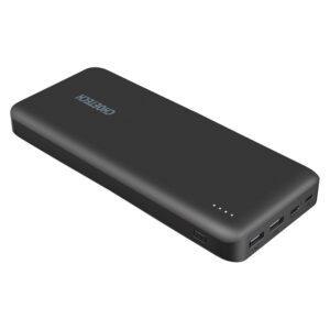 Choetech 20.000 mAh 45W USB-C PD & 2x USB-A Powerbank, Sort