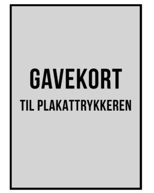 Gavekort til fotoplakater hos PlakatTrykkeren.dk