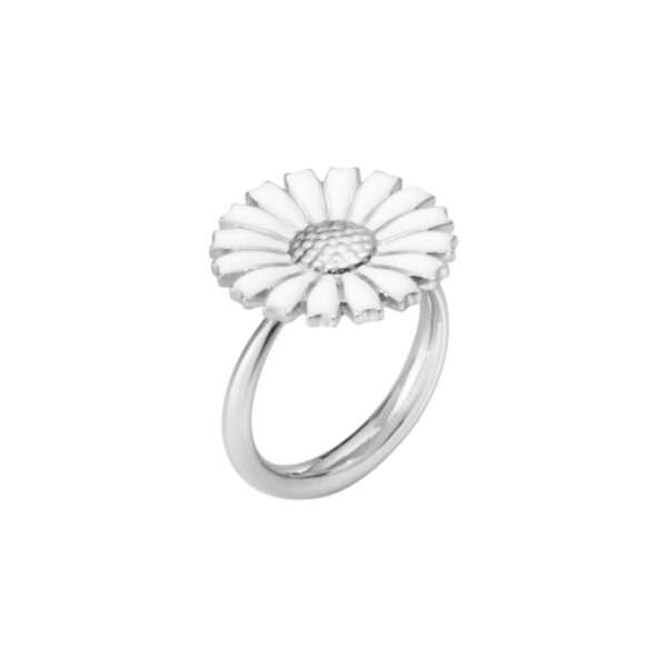 Georg Jensen Daisy Sølv ring 18 mm. - 20001531 20001531 Sølv / Hvid 53