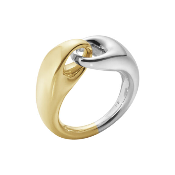 Georg Jensen Reflect ring large - 20001266 200012660057 Sølv/Guld 57