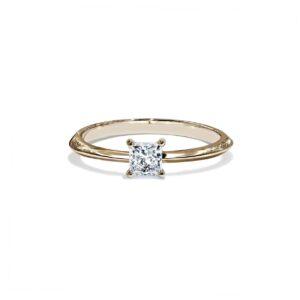 Oxford square cut solitaire ring