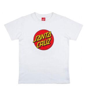 Santa Cruz Youth Classic Dot T-Shirt White