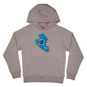 Santa Cruz Youth Screaming Hand Hood Heather Grey