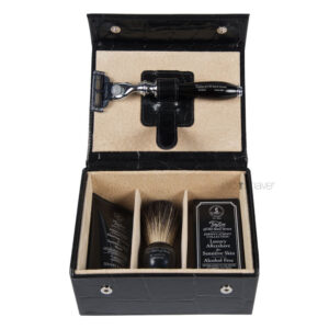 Taylor Of Old Bond Street Luksus Grooming kit, Jermyn Street, Sort læder