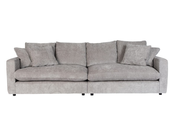 ZUIVER Sense 3-personers sofa - lysegrå soft polyester og plast