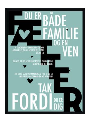 Fætter plakat - Personlig plakat