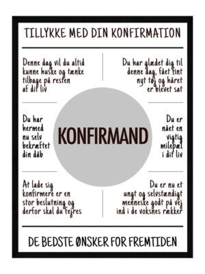 Konfirmation / konfirmand plakat