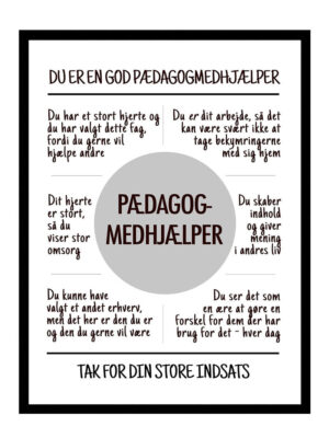 Pædagog medhjælper plakat