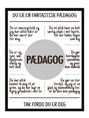 Pædagog plakat