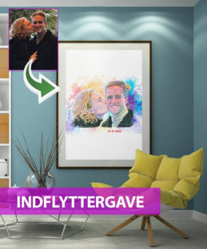 Indflyttergave - Vandmaleri efter dine fotos