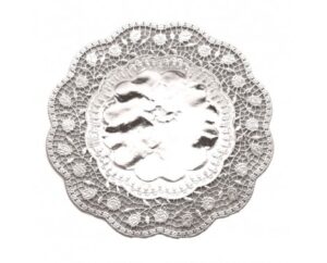 100 stk Kagepapir sølv 28cm