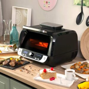 Air Fryer med grill, tilbeh⌀r og opskriftsbog InnovaGoods Fryinn 12-i-1 6000 sort stål 3400 W 6 L