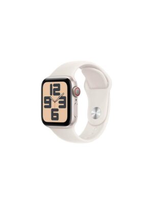 Apple Watch SE GPS + Cellular 40mm - Starlight Aluminium Case with Starlight Sport Band - M/L