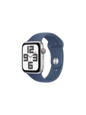 Apple Watch SE GPS + Cellular 44mm - Silver Aluminium Case with Denim Sport Band - S/M