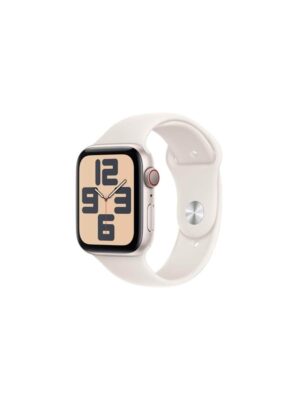 Apple Watch SE GPS + Cellular 44mm - Starlight Aluminium Case with Starlight Sport Band - S/M