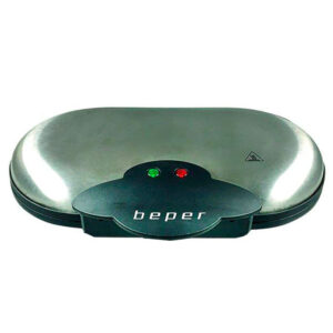 Beper BT604 Dobbelt Vaffeljern (1400W) Sølv