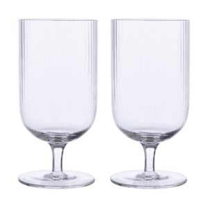 ERNST Ernst ølglas riflet 2-pak Klar