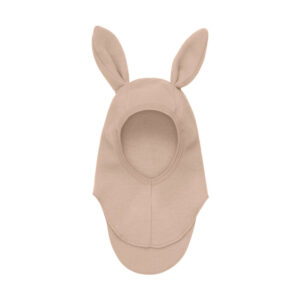 Elefanthue m. Ører Uld Fleece - Mahogany Rose - 0-12 MDR.