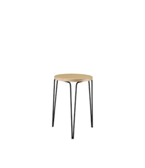FDB Møbler J179 Skjern Skammel H: 45 cm - Natur Ask/Stål