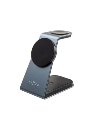 FIXED 3in1 Mag Aluminium trådløs opladningsstation Sort