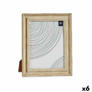 Fotoramme Krystal Gylden Træ Brun Plastik (26 x 2 x 31 cm) (6 enheder)