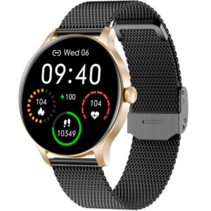 Garett Classy Smartwatch (m/Pulsmåler) Guld/Sort