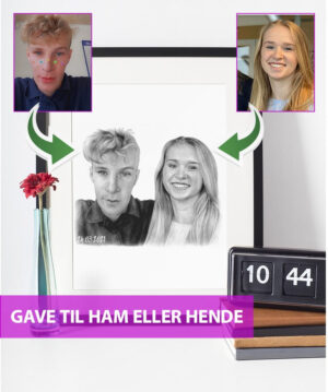 Gave til ham eller hende - Portrættegning efter dine fotos