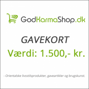 Gavekort værdi 1500,- kr. - Gavekort og gavebevis - GodKarmaShop