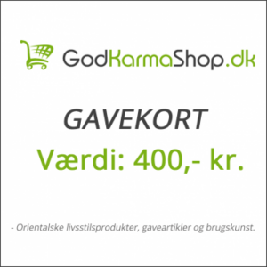 Gavekort værdi 400,- kr. - Gavekort og gavebevis - GodKarmaShop