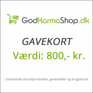 Gavekort værdi 800,- kr. - Gavekort og gavebevis - GodKarmaShop