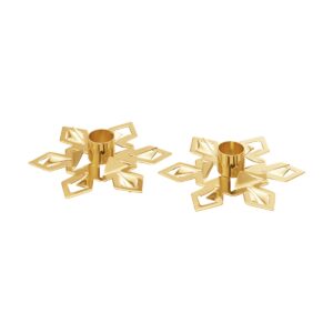 Georg Jensen 2024 lysestage 2 dele Guldbelagt