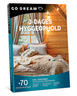 Go Dream 3-DAGES HYGGEOPHOLD- Oplevelsesgaver STAY - Skab uforglemmelige øjeblikke sammen, med et hyggeophold der kombinerer ro, hygge og ren