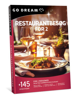 Go Dream RESTAURANTBESØG FOR 2- Oplevelsesgaver GASTRONOMY - Tag en god ven, veninde, din kæreste eller en anden madelsker under armen og invitér på