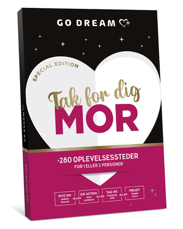Go Dream TAK FOR DIG MOR- Oplevelsesgaver MULTITHEMATIC - Mors dag er den perfekte dag til at vise din mor, hvor meget du holder af hende og påskønner