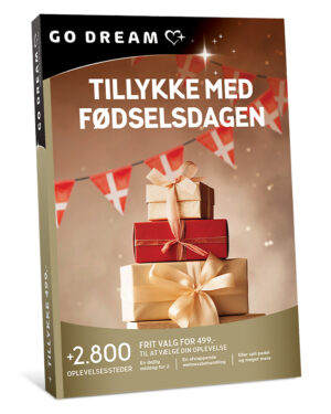Go Dream TILLYKKE MED FØDSELSDAGEN 499- Oplevelsesgaver MULTITHEMATIC - Hip hurra, det’ din fødselsdag! En fødselsdag finder kun sted én gang om året,