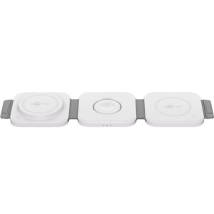 Goobay Foldbar 3-in-1 Trådløs oplader 15Watt Hvid