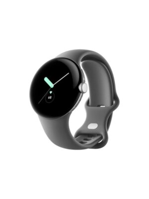 Google Pixel Watch LTE - Polished Silver with Charcoal Band