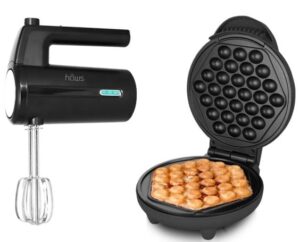 Hâws - Amager Bubble Waffle Maker, 1000W + Alrø Cordless Hand Mixer - Bundle