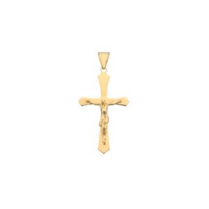 Kors vedhæng m. Jesus i 8-14kt. guld. 17 x 26 mm. (Medium)