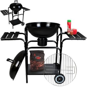 Kulgrill med låg, hylder og askeopsamler - D 46,5 cm