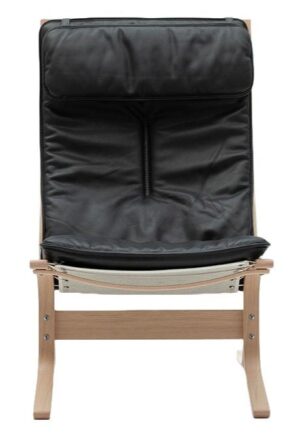 LK Hjelle Siesta Fiora Lænestol Høj SH: 43 cm - Nature/Hemsen Anilin Black