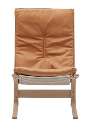 LK Hjelle Siesta Fiora Lænestol Høj SH: 43 cm - Nature/Vintage Cognac