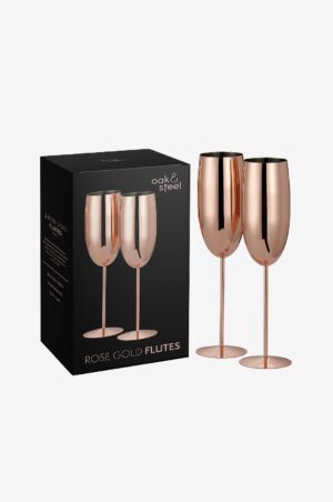 Oak & Steel - Champagneglas 2-pak - Rosa - Vinglas - - Homeroom