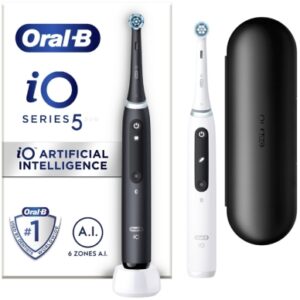 Oral-B Oral-B iO5 Series 5 Duo Eltandbørste Black/White 4210201414841 Modsvarer: N/A