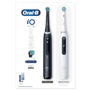 Oral-B - iO5 Duo Pakke Sort UCB&Hvid SC Elektriske Tandbørster