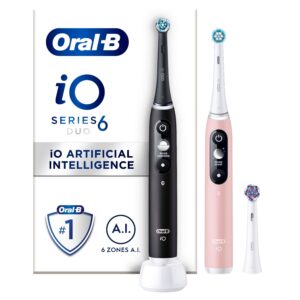 Oral-B - iO6 Duo Pakke Sort LavaΠnk Sand Elektrisk Tandbørste
