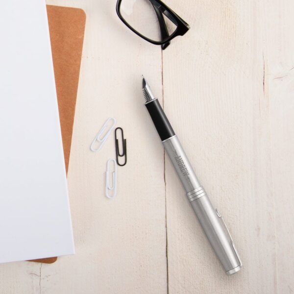 Parker fyldepen med gravering - Sonnet Steel - Sølv (højre hånd)